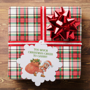 Too much Christmas Cheer to Carry! Salami Tree Decoration Card