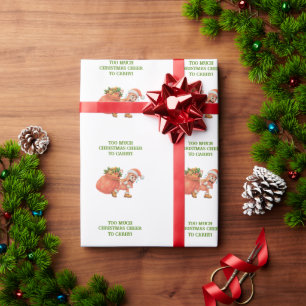 Too much Christmas Cheer to Carry! Salami Wrapping Paper