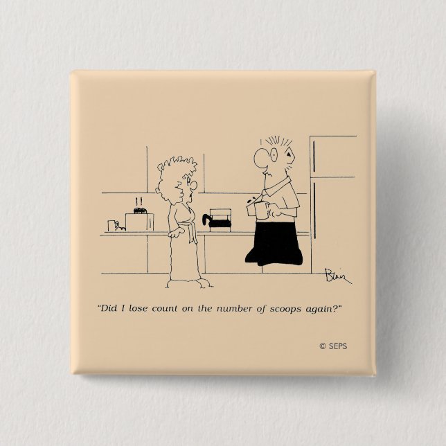 Too Much Coffee 15 Cm Square Badge (Front)
