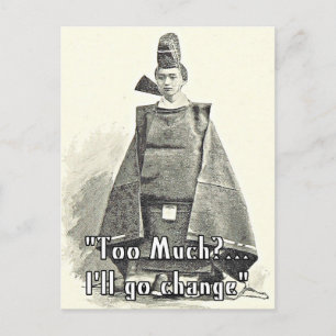 Too Much I'll Change. Funny Fashion Greetings Card