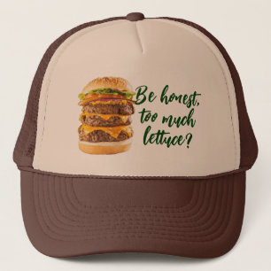 Too Much Lettuce-anti vegan-vegetarian-eat meat Trucker Hat