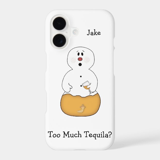 Too Much Tequila Snowman iPhone 7 Case (Back)