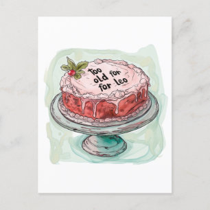 Too Old For Leo - 25th Birthday Postcard