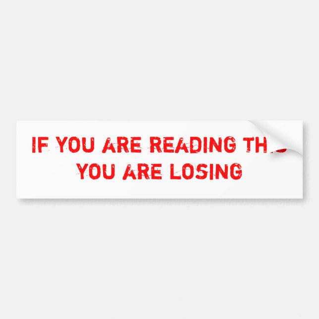 Too serious bumper sticker (Front)