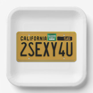 Too sexy for you paper plate