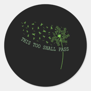 Too Shall P Happy Mental Health Awareness Graphic Classic Round Sticker