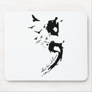 Too Shall P Mental Health Problems Semicolon Mouse Mat