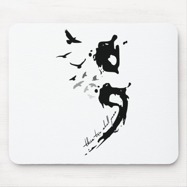 Too Shall P Mental Health Problems Semicolon  Mouse Mat (Front)