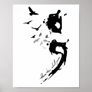 Too Shall P Mental Health Problems Semicolon Poster
