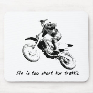 Too Short for Traffic - Dirt Bike Motocross Mouse Mat