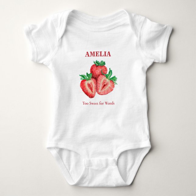 Too Sweet for Words Baby Bodysuit (Front)