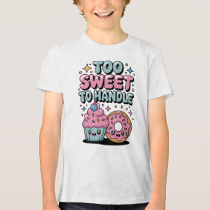 Too Sweet to Handle   Doughnut Kids Tri-Blend Shirt