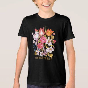 Too Wild To Wilt Vintage Floral – Watercolor Tri-Blend Shirt