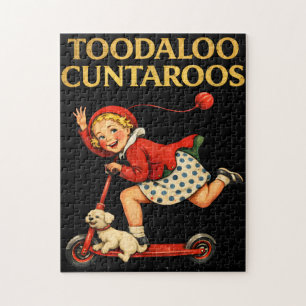 Toodaloo Cuntaroos Funny Sarcastic Retro Humor Jigsaw Puzzle