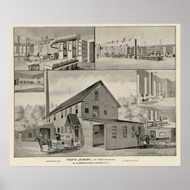 Toof's Laundry, Concord, NH Poster (Front)