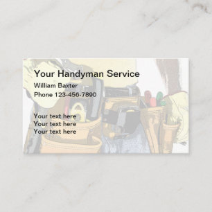 Tool Belt Theme Handyman Business Card