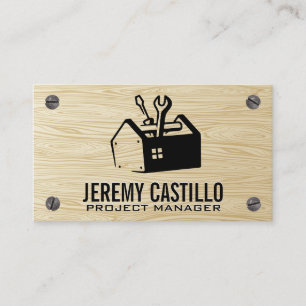 Tool Box Home Repair   Wood and Metal Screws Business Card