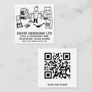 Tool & Equipment Hire Square Business Card