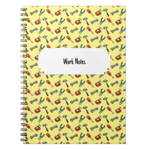 Tool Pattern With Hammer Vice Pliers Handyman Gift Notebook