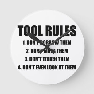 Tool Rules Round Clock