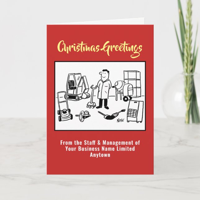 Tool Sales or Tool Hire Christmas Card (Front)