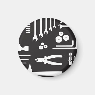 Tool Silhouette Pattern Magnet