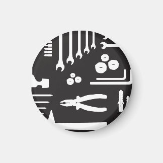 Tool Silhouette Pattern Magnet