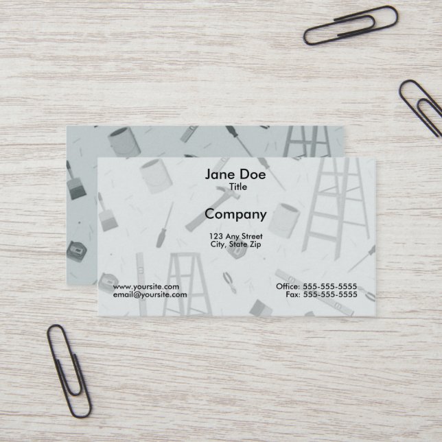 Tool Time Business Card (Front/Back In Situ)