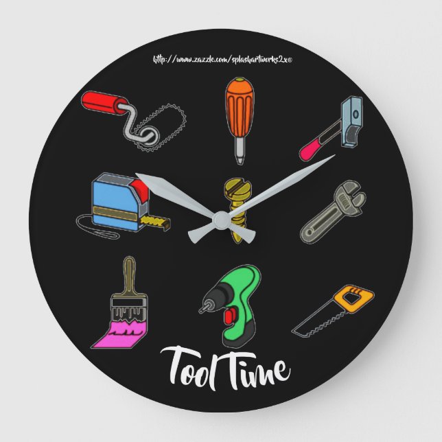 "Tool Time" Large Clock (Front)