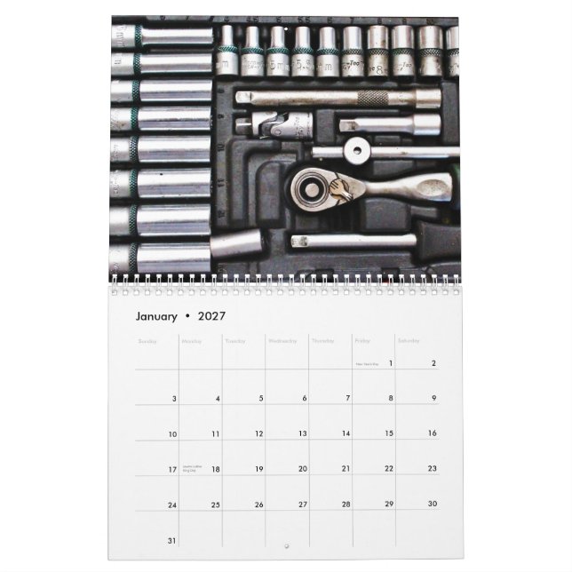 Toolbox Handyman Tools Calendar (Jan 2027)