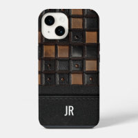 Tooled Engraved Leather Look Monogram