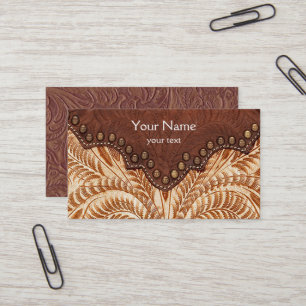 Tooled leather Business Card