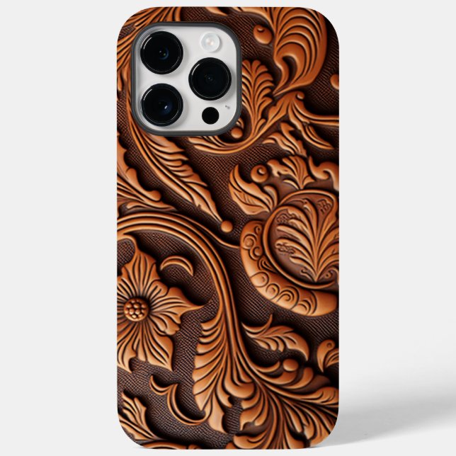 Tooled Leather Design Case-Mate iPhone Case (Back)