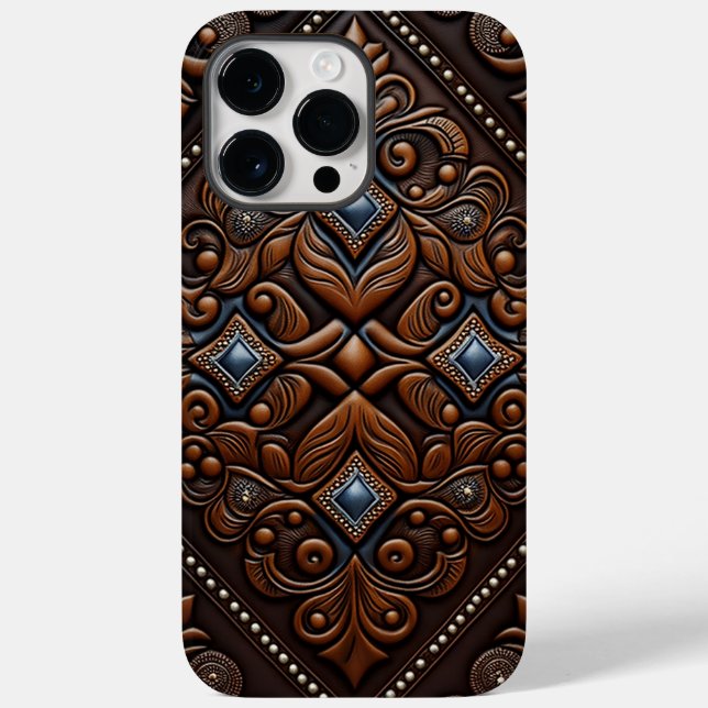 Tooled Leather Design Case-Mate iPhone Case (Back)