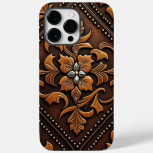 Tooled Leather Design Case-Mate iPhone 14 Pro Max Case