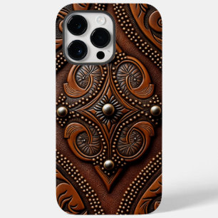 Tooled Leather Design Case-Mate iPhone 14 Pro Max Case