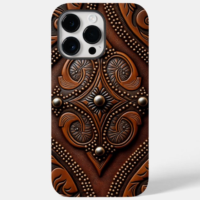 Tooled Leather Design Case-Mate iPhone Case (Back)