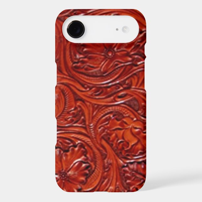 tooled leather DROID RAZR phone case (Back)