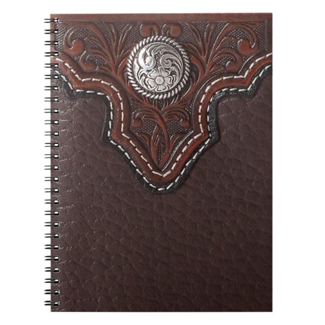 Tooled leather pattern Notebook (Front)