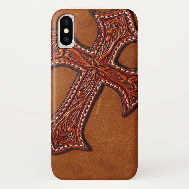 Tooled leather texture iPhone case (Back)