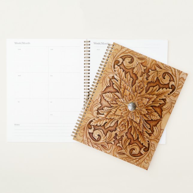 Tooled leather texture planner (Display)