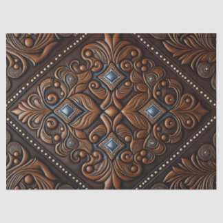 Tooled Leather Tissue Paper