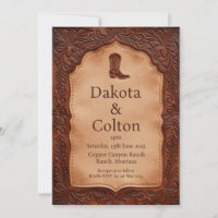 Tooled Leather Western | Country Ranch Wedding