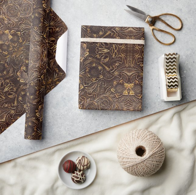 Tooled Leather Wrapping Paper (Crafts)