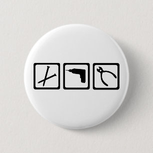 Tools 6 Cm Round Badge