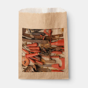 Tools Antique Rustic Red Man Tool Favour Bags
