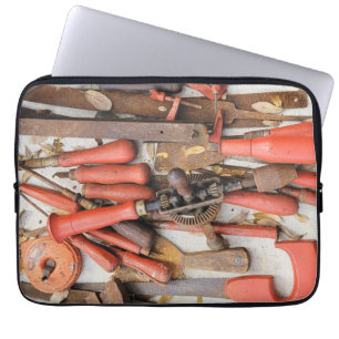 Tools Antique Rustic Red Man Tool Laptop Sleeve