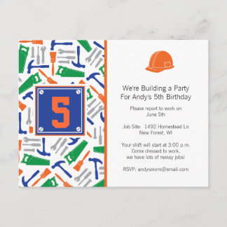 Tools Birthday Invitation For Picture