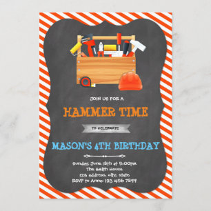 Tools boy birthday Invitation