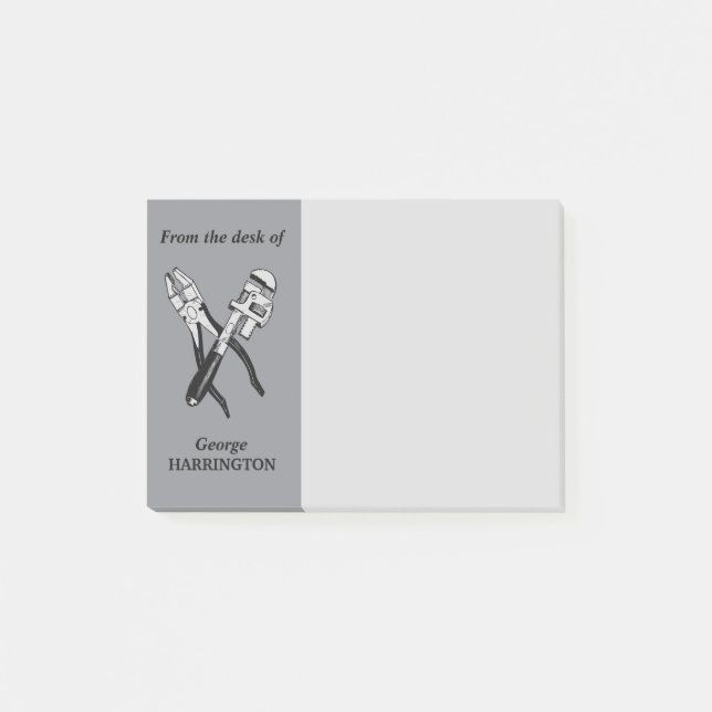 TOOLS custom monogram Post-It notes (Front)